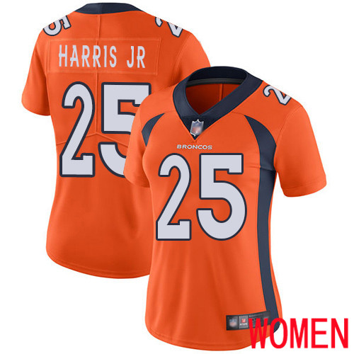 Women Denver Broncos 25 Chris Harris Jr Orange Team Color Vapor Untouchable Limited Player Football NFL Jersey